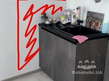 Укладка мозаики на стену 1м2
