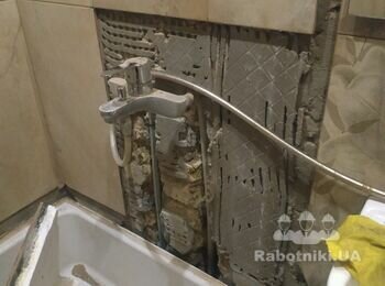 Укладка плитки после ремонта труб