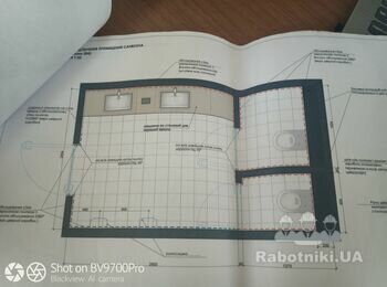 Плитка 250 м2 , пол стени - офис , санузлы