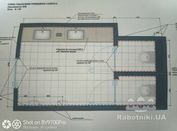 Плитка 250 м2 , пол стени - офис , санузлы
