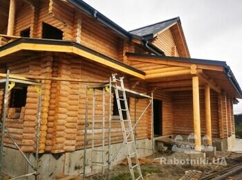 Зовнішнє фарбування зрубу + герметизація швів