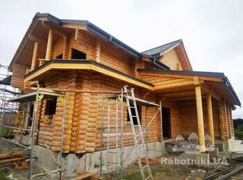Наружная покраска сруба + герметизация швов