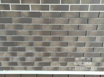 Затирка фасадной плитки 130 м2.