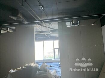 Монтаж гкл перегородок в офисе