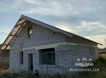 Монтаж металлочерепицы на 2-скатную крышу 350м2, с. Белогородка
