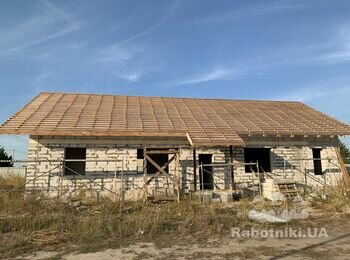 Монтаж металлочерепицы на 2-скатную крышу 350м2, с. Белогородка