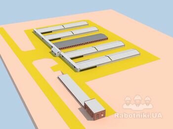 Монтаж ангаров (клюшечник) с РПС-18 ) размером 18*114 м (2шт).