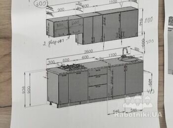Збірка кухні пряма 2.6 м