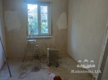 Финишная шпаклевка, Ротбанд, багет в двух комнатах
