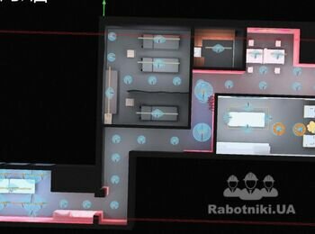 Электромонтажные работы, прокладка трасс светил-ков открытым способом