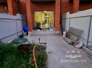 Укладка 50 кв.м. тротуарной плитки на бетонное основание