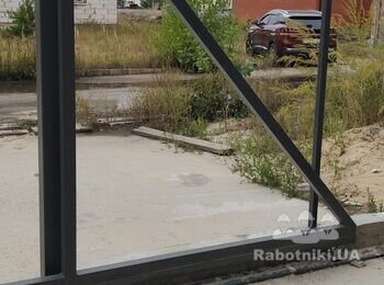 Установка мотора на ворота.
