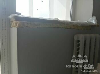 Доделать отделочные работы: затирка швов, поклейка обоев, подоконник