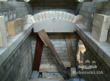 Обмуровка (футеровка) топки котла на тирсі 1 МВт