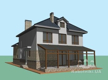 Возвести колонны террасы и накрыть ее.