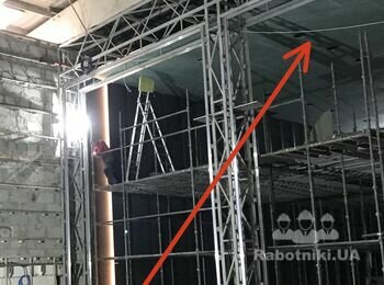 Шпаклевка и покраска потолка 400м2
