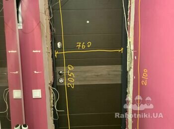 Откосы из гипсокартона на входную дверь