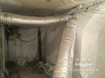 Прокладка вентиляции в подвальном помещении