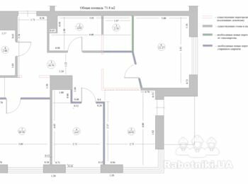 Комплексний ремонт офісу 72м2