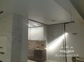 Замена полотна натяжной потолок 35-40 м2