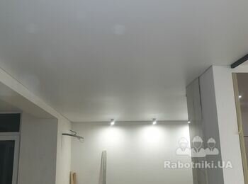 Замена полотна натяжной потолок 35-40 м2