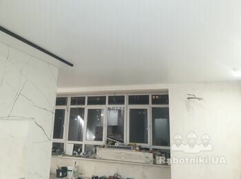 Замена полотна натяжной потолок 35-40 м2