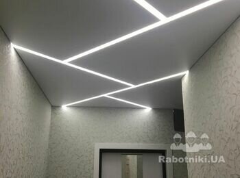 Дизайн световых линий на потолке