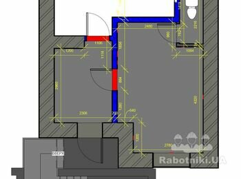 Залити бетонну основу 200 * 300 під стіну. Довжина 9 м