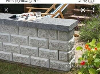 Укладання декоративних блоків для забору 6м3