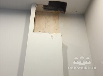 Заделка дыры в стене + Покраска стены