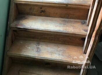 Реставрация деревянной лестницы + набить вагонку