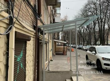 ЭСКИЗНЫЙ ПРОЕКТ КОЗЫРЬКА НАД ВХОДОМ В ОФИС