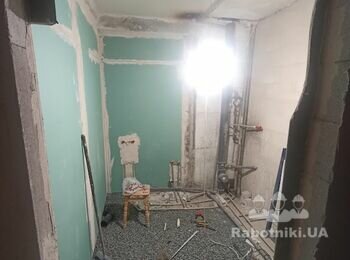 Ремонт в ванной комнате от заказчика.