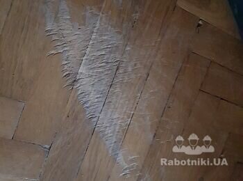 Шліфування (циклювання) паркету + лакування, 2 кімнати, 10 і 15 м2.