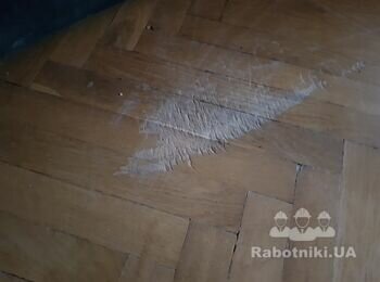 Шліфування (циклювання) паркету + лакування, 2 кімнати, 10 і 15 м2.
