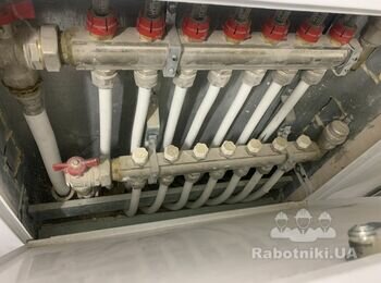 Регулювання батарей і теплої підлоги в будинку 160 квм