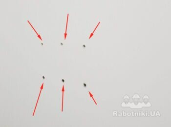 Сделать 6 отверстий под 10мм дюбель