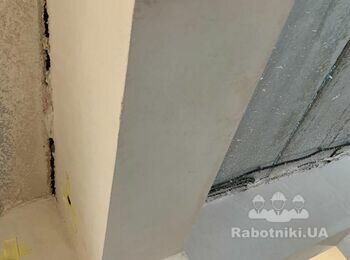 Шпаклювати стіни і укоси + драбина