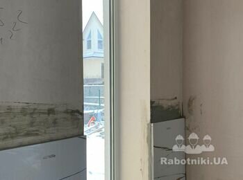 Шпаклювати стіни і укоси + драбина