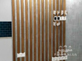 Монтаж декоративной рейки и перегородки