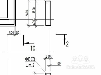 Построить 2 колонны - фундамент ФБС, кладка
