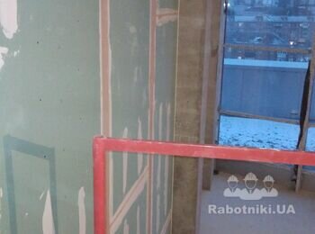 Шпаклівка по гіпсокартону висотою 4м.