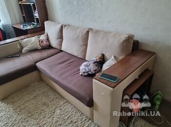 Перетяжка углового дивана