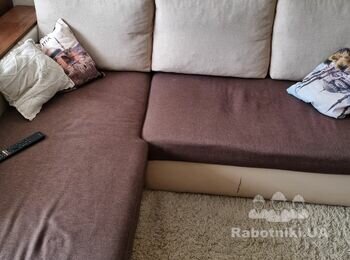 Перетяжка углового дивана