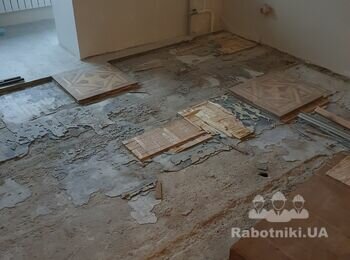 Суха стяжка підлоги, укладання ламінату і дріб'язкові роботи кімната 22 кв м