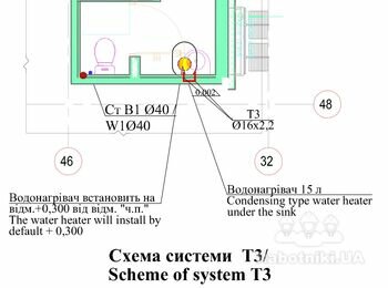 Виконати розводку води і каналізації.