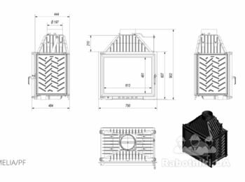 Установка каминной топки+дымоход