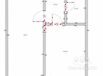 Перенесення перегородки з газоблоку і часткова штукатурка стін