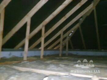 Укладка 80 кв. м. половой доски на чердаке