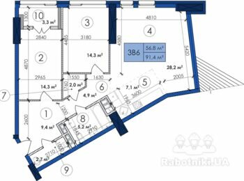 Сделать ремонт в 3-к квартире в новостройке